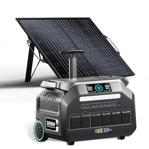 Amazon.co.jp: IEE P3200 ポータブル電源 ソーラーパネル セット100W